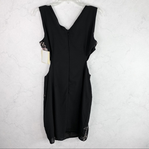 [Maya] Black Embellished Slit Dress - Picture 7 of 8